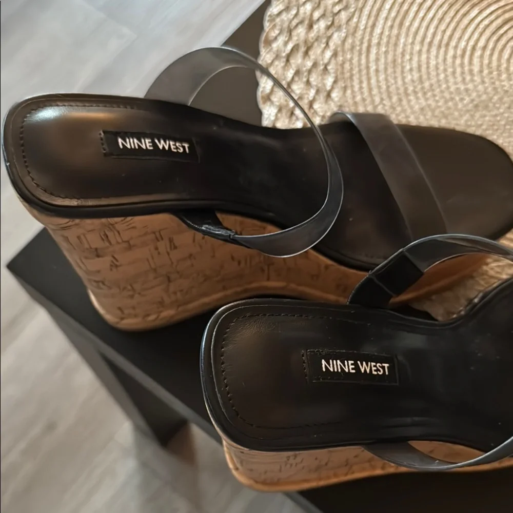 Nine West Women's Rapps Platform Wedge Sandal Sz 8M‼️ NWOT No Box